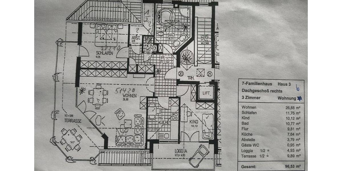 Terrassenwohnung Gröbenzell - 3 Zimmer, 103 m&sup2;, 1.800&euro; | Angebot:24522977