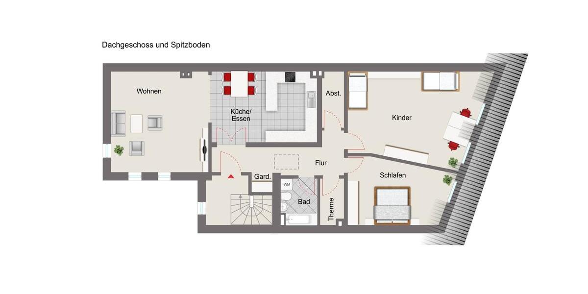 Dachgeschoßwohnung Hof Altstadt - 3 Zimmer, 100 m&sup2;, 650&euro; | Angebot:24570141