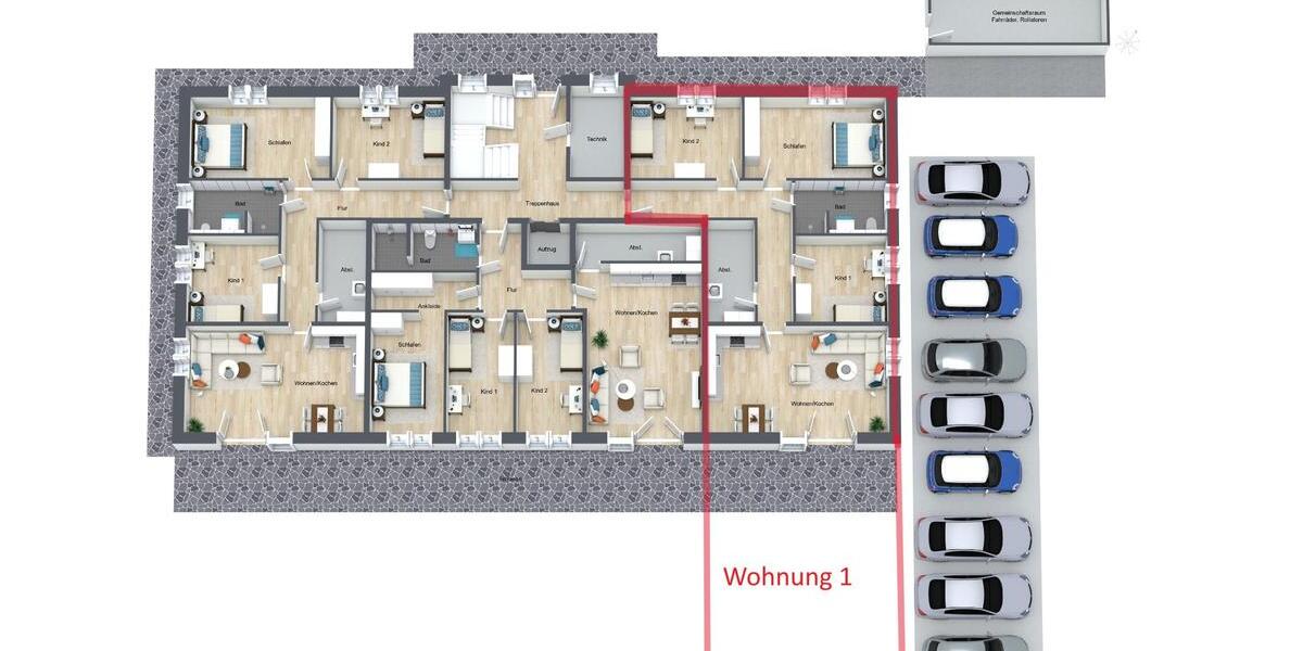 Etagenwohnung Rotenburg (Wümme) - 4 Zimmer, 110 m&sup2;, 1.320&euro; | Angebot:25625931
