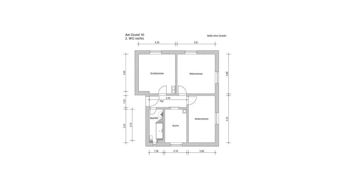 Etagenwohnung Hohenstein-Ernstthal Ernstthal - 3 Zimmer, 62 m&sup2;, 325&euro; | Angebot:25510943