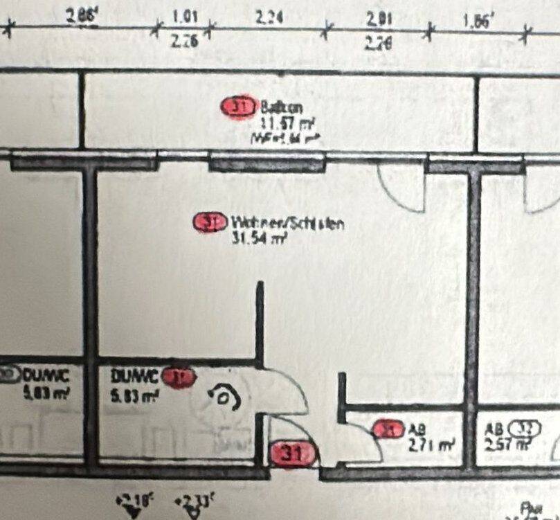 Moderne 1 Zimmer Wohnung KFW 55 mit Balkon, Einbauküche uvm.