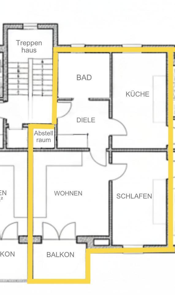 Moderne 2-Zimmer-Dachgeschoßwohnung mit Einbauküche und Balkon - zentral gelegen in Gunzenhausen