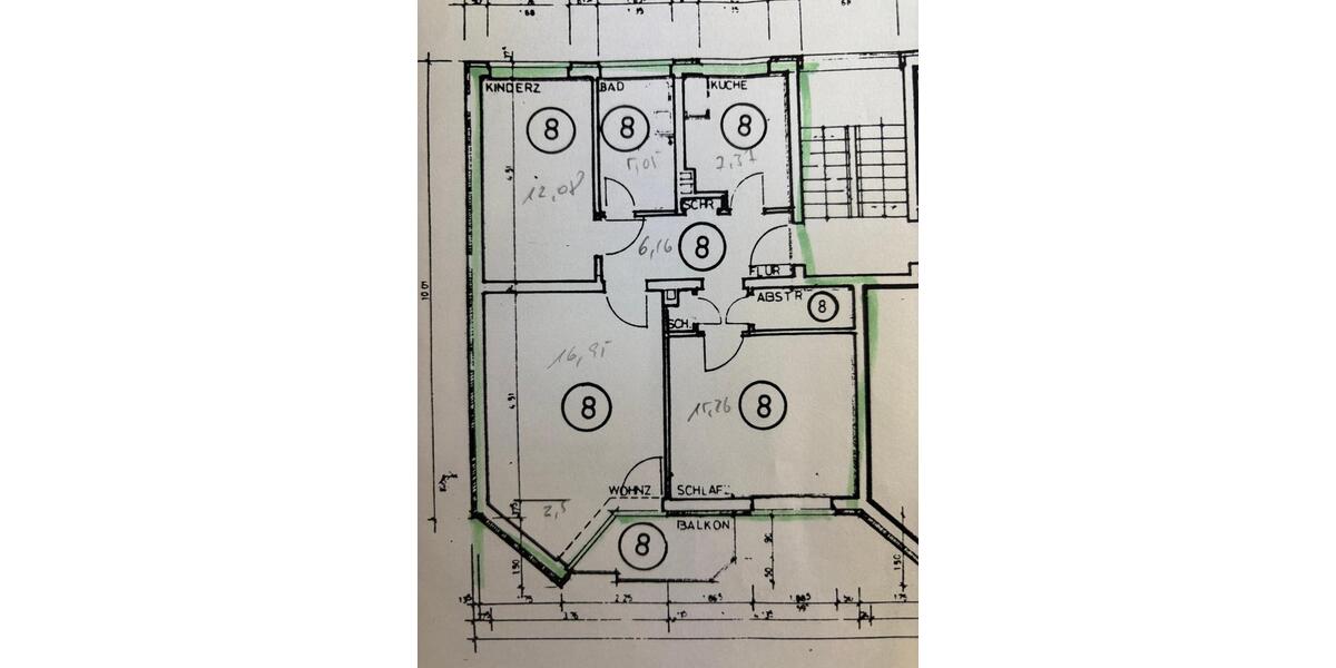 Salzgitter-Lebenstedt, Kranichdamm, 66 m², 3 Zimmer, 3.OG, Balkon 3 zimmer