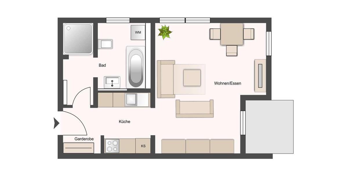 Etagenwohnung Naumburg (Saale) - 1 Zimmer, 41 m&sup2;, 550&euro; | Angebot:23246256