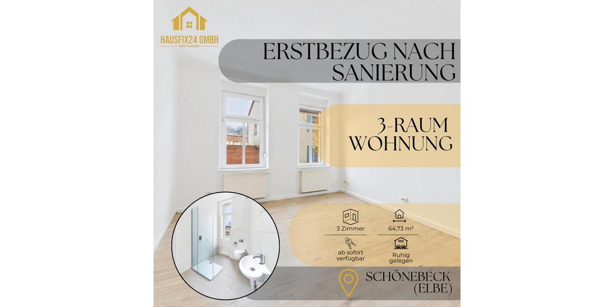 Sanierte 3-Zimmer-Wohnung – Erstbezug in ruhiger Wohnlage 3 zimmer