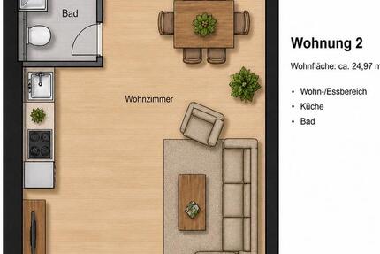 Wohnung Stade Altländer Viertel - 1 Zimmer, 25 m&sup2;, 600&euro; | Angebot:26442919