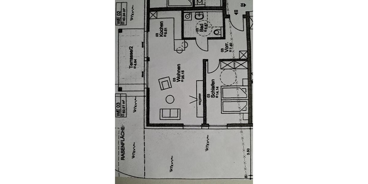 Erdgeschoßwohnung Gunzenhausen - 2 Zimmer, 61 m&sup2;, 980&euro; | Angebot:24731923