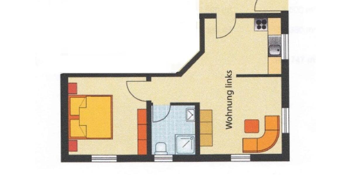 Wunderschöne ruhige 2 Zimmer Whg EG Küche Tageslichtbad 46qm 2 zimmer