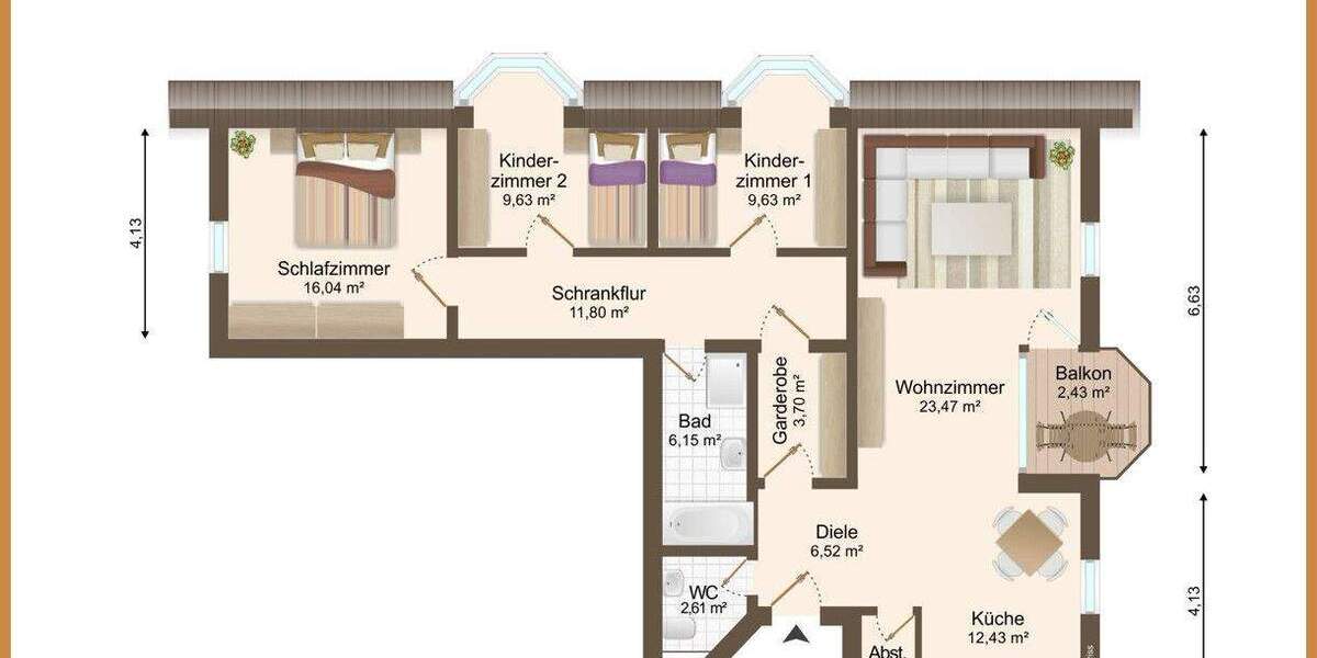 Stilvoll wohnen im Herzen der Zeller Altstadt-exklusive 4,5-Zimmer-Wohnung ab 1. April zu mieten ! 4 zimmer