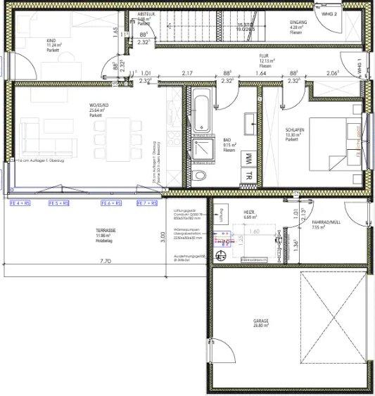Erdgeschoßwohnung Oberviechtach - 3 Zimmer, 86 m&sup2;, 800&euro; | Angebot:26251523