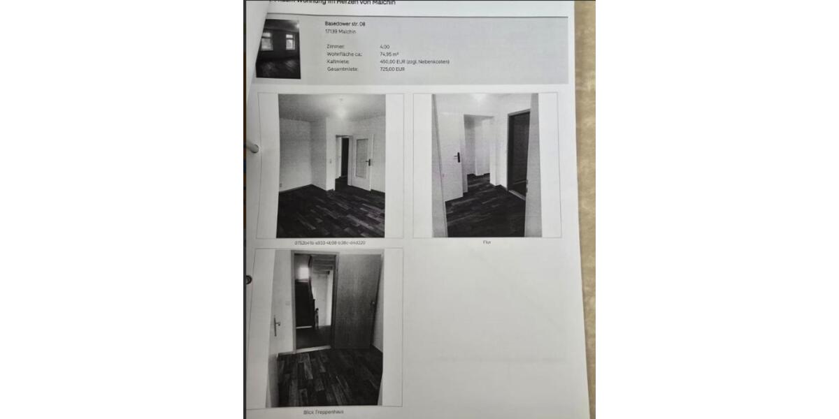 4 Raum Wohnung in Malchin 4 zimmer