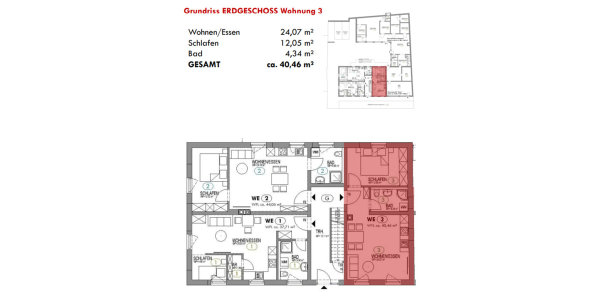 Etagenwohnung Wernberg-Köblitz Köblitz - 2 Zimmer, 40 m&sup2;, 480&euro; | Angebot:24571389