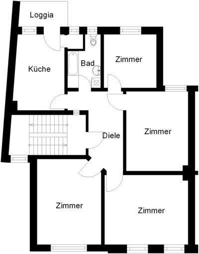 Schöne 4-Zimmer-Wohnung in zentraler Lage! - Etagenwohnung Alfeld Alfeld | Angebot:25052734