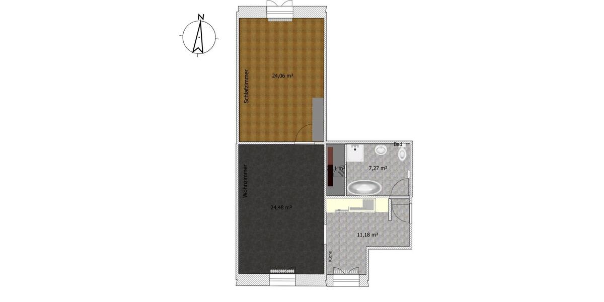 Etagenwohnung Herzberg am Harz - 2 Zimmer, 80 m&sup2;, 230&euro; | Angebot:26544662