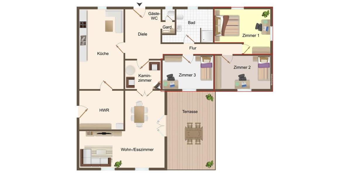 Erdgeschoßwohnung Visbek - 5 Zimmer, 220 m&sup2;, 600&euro; | Angebot:26631022
