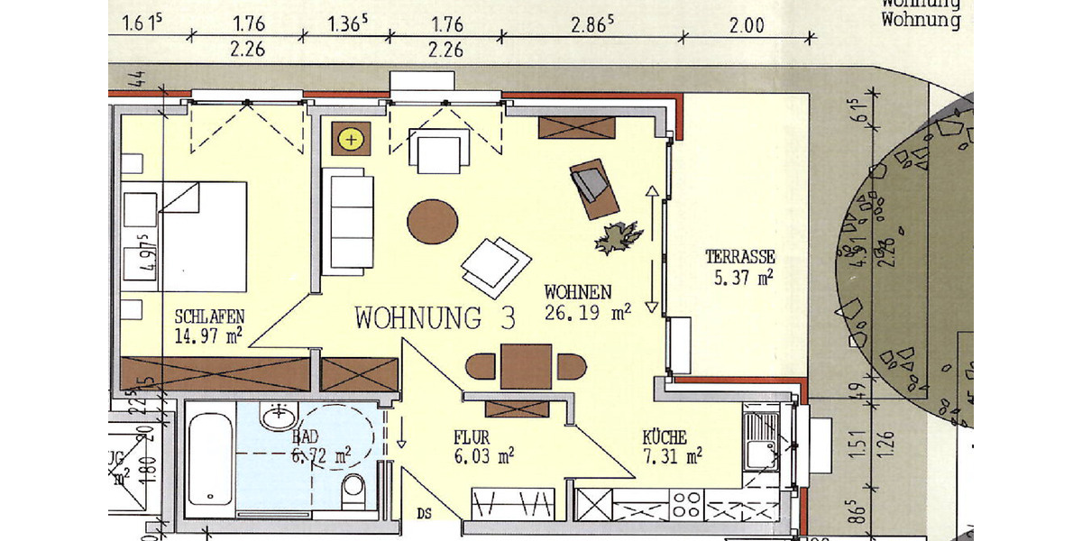 Erdgeschoßwohnung Münster Gievenbeck - 3 Zimmer, 67 m&sup2;, 800&euro; | Angebot:25322462