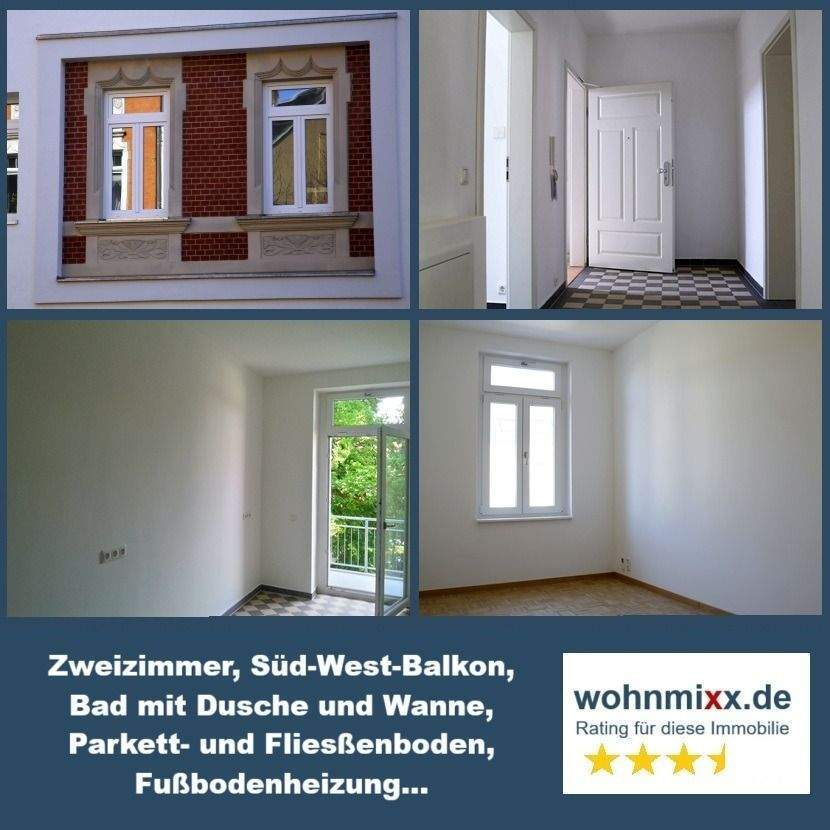 Qualitative Erdgeschoss- WE mit Balkon, FB-Heizung, Bad mit Dusche, Wanne, Fenster 2 zimmer