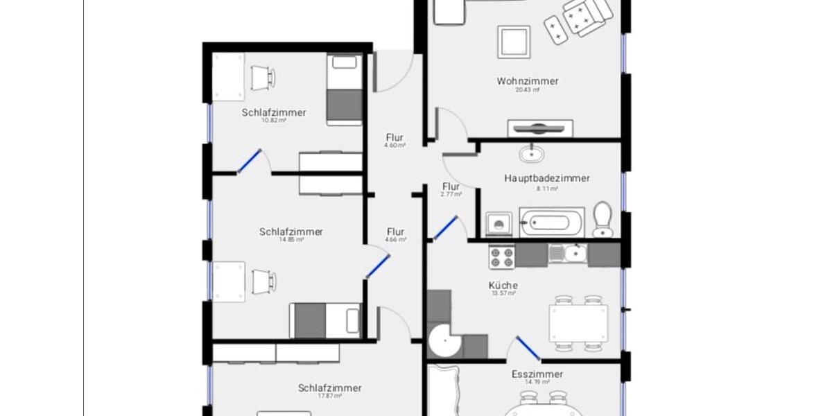 Etagenwohnung Lommatzsch - 5 Zimmer, 110 m&sup2;, 789&euro; | Angebot:26671088