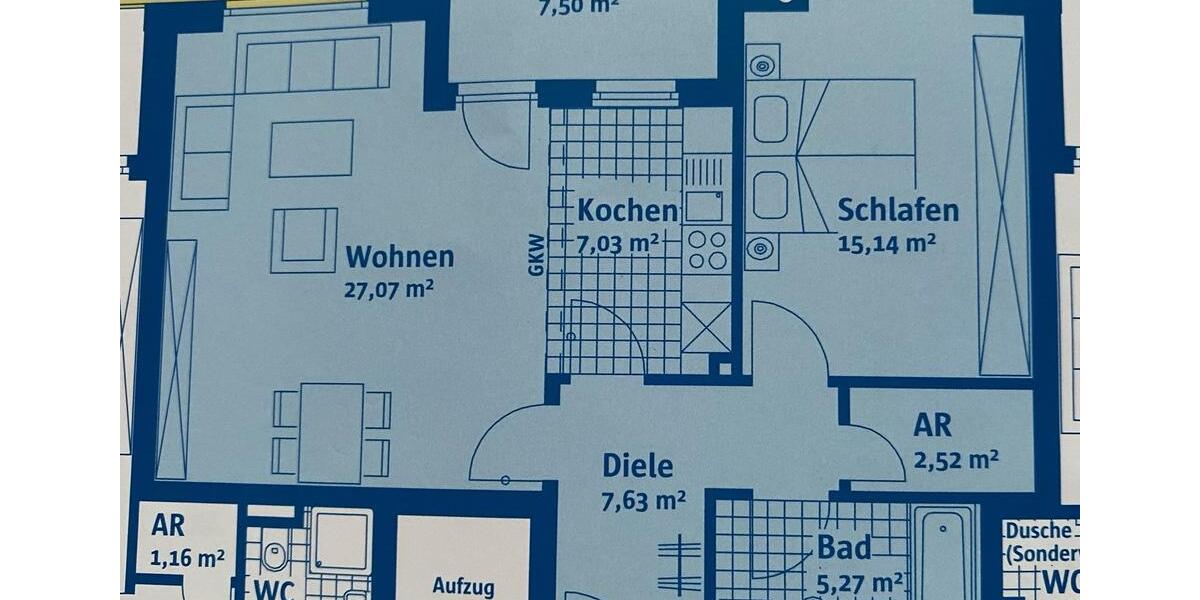 Etagenwohnung Langenhagen Engelbostel - 2 Zimmer, 68 m&sup2;, 955&euro; | Angebot:26048300