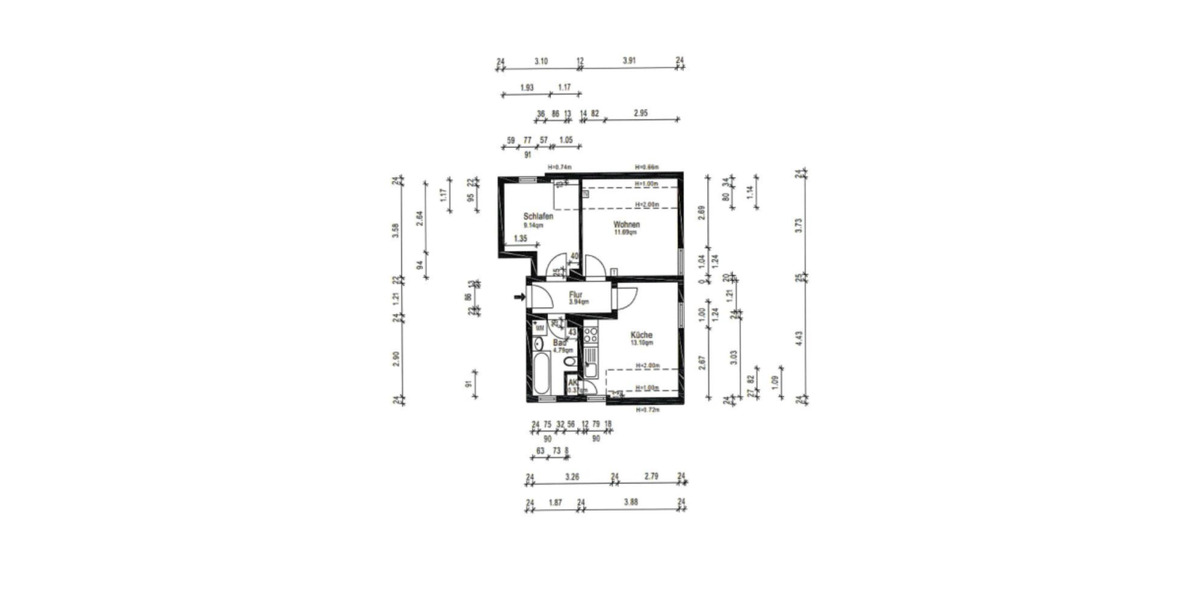 Dachgeschoßwohnung Erndtebrück - 2 Zimmer, 42 m&sup2;, 380&euro; | Angebot:25444043