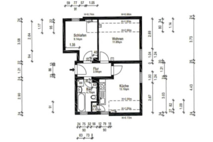 Wohnung Erndtebrück - 2 Zimmer, 42 m&sup2;, 380&euro; | Angebot:25444043