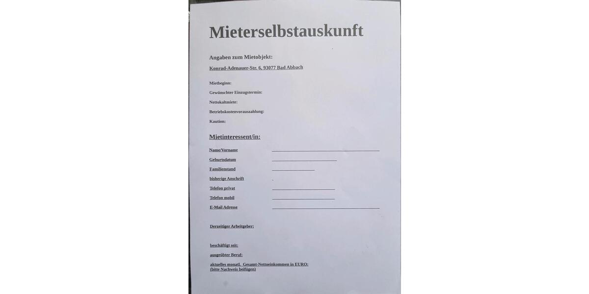 Etagenwohnung Abensberg - 2 Zimmer, 57 m&sup2;, 650&euro; | Angebot:25166192