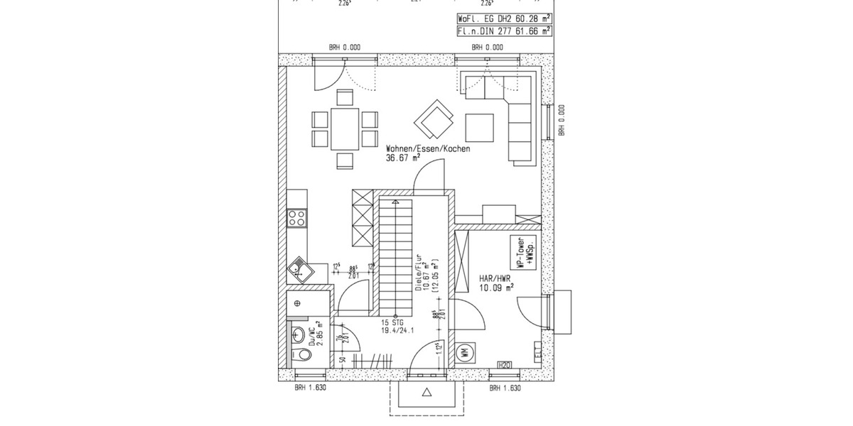 Etagenwohnung Greifswald Groß Schönwalde - 4 Zimmer, 117 m&sup2;, 1.700&euro; | Angebot:25284858