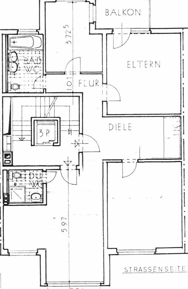 104 qm 3Zi. KDBB Gäste WC großzügig geschnitten Erste Wohnlage zimmer