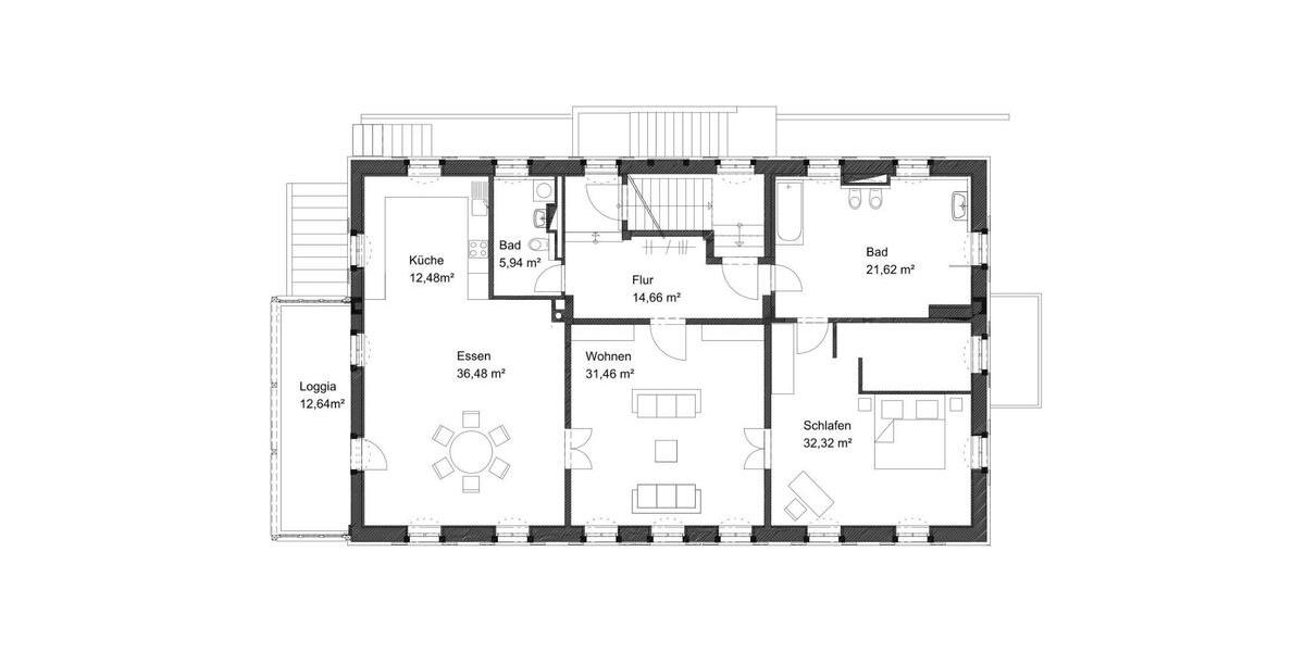 Etagenwohnung Radebeul - 3 Zimmer, 151 m&sup2;, 1.950&euro; | Angebot:25120921