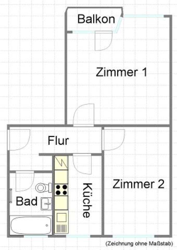 Kassel Zentrum: 2ZKBB, ruhige Lage zimmer