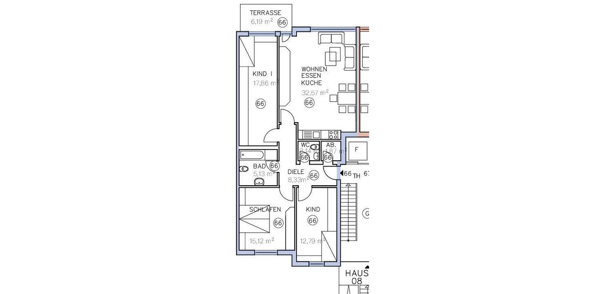 Etagenwohnung Ludwigshafen am Rhein Ludwigshafen-Oggersheim - 4 Zimmer, 99 m&sup2;, 1.336&euro; | Angebot:26365138