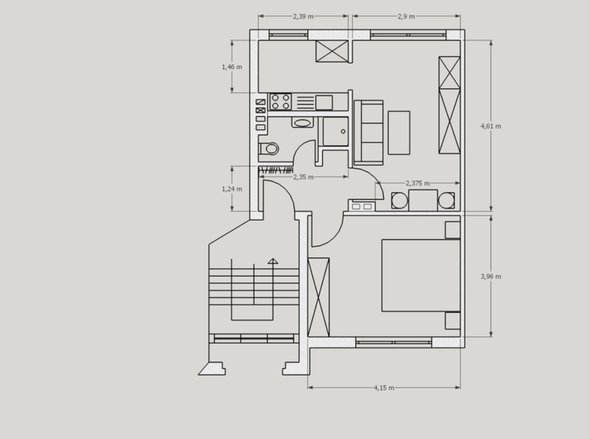 Ruhig gelegene 2. Zimmerwohnung in Beckum zimmer