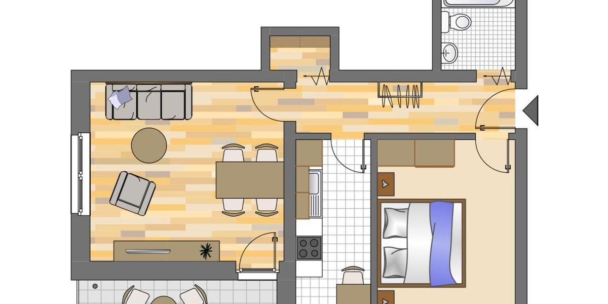 Erdgeschoßwohnung Plettenberg - 1 Zimmer, 45 m&sup2;, 359&euro; | Angebot:26297053