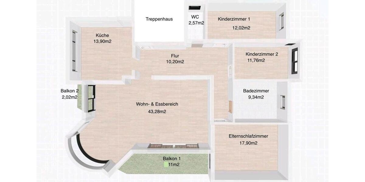 Etagenwohnung Weichs - 5 Zimmer, 131 m&sup2;, 1.700&euro; | Angebot:26533151