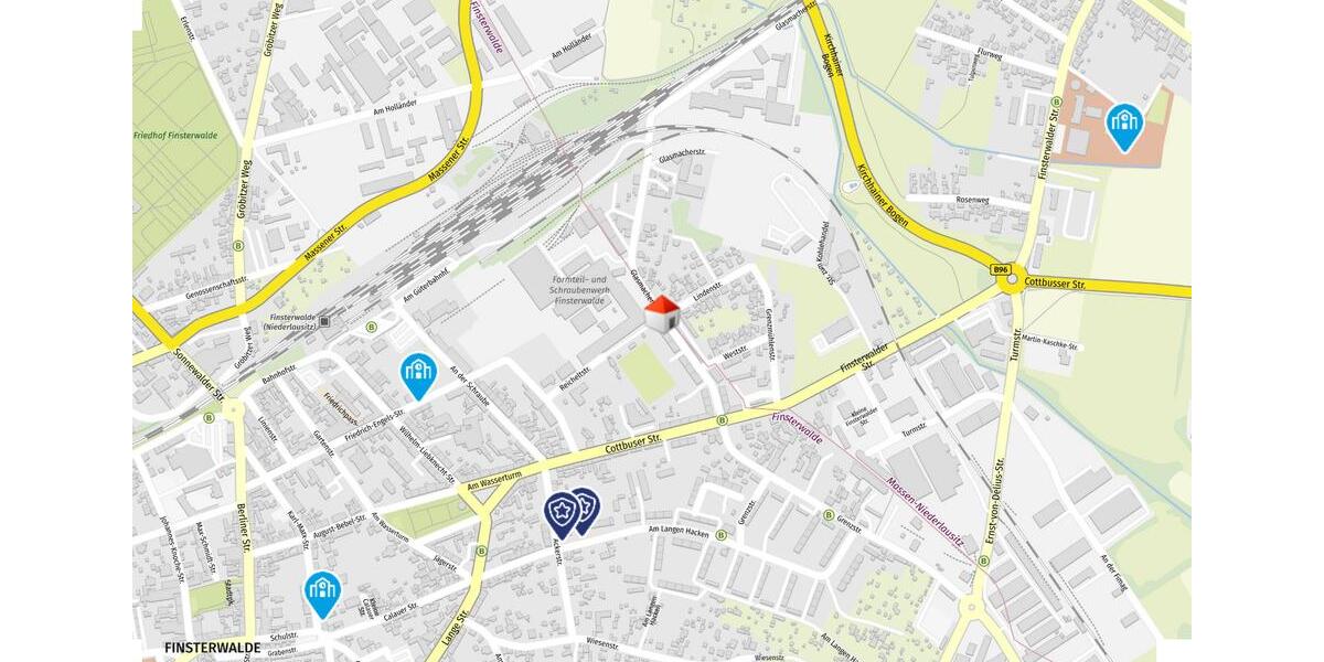 Etagenwohnung Finsterwalde - 2 Zimmer, 53 m&sup2;, 390&euro; | Angebot:24710864