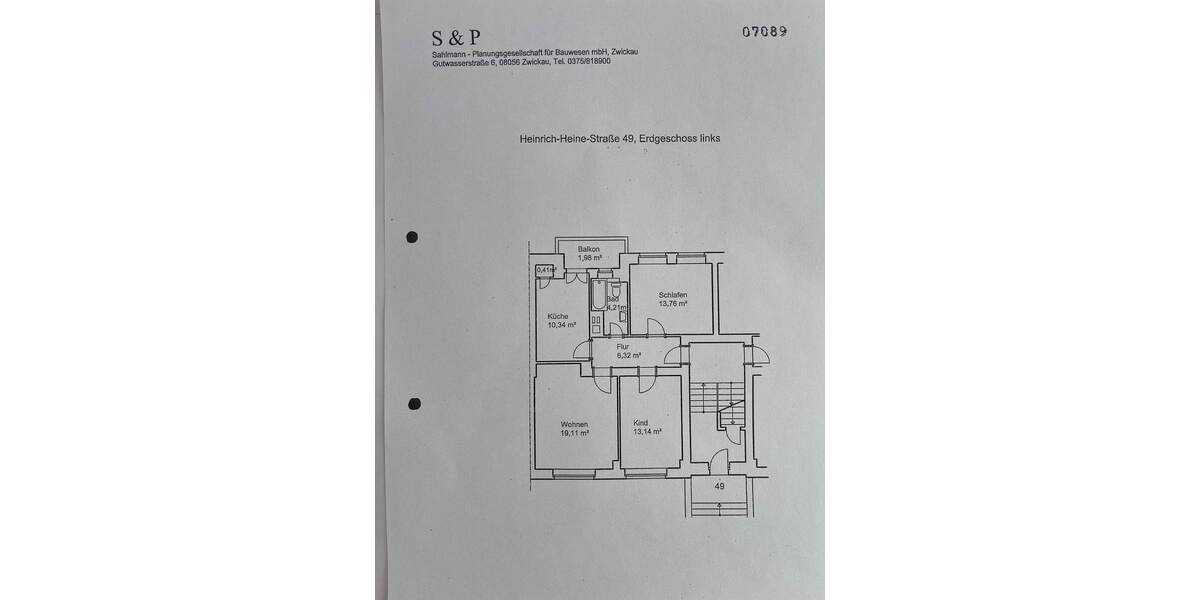 Zimmer Zwickau Pölbitz - 3 Zimmer, 70 m&sup2;, 457&euro; | Angebot:25740072