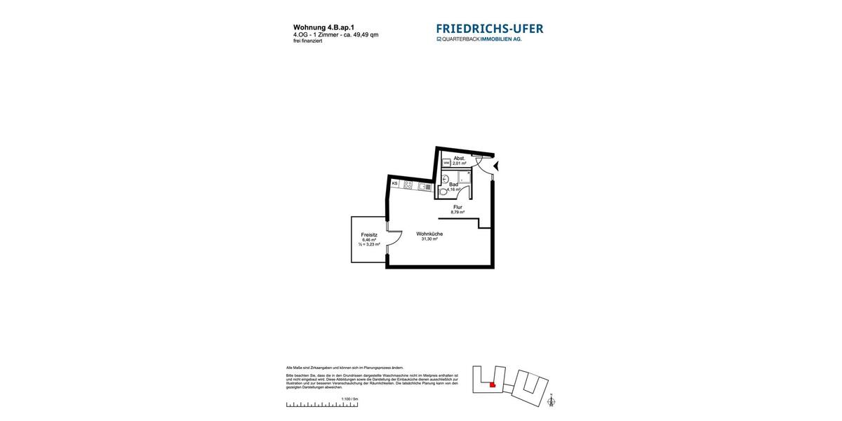 Top ausgestattete 1-Zimmer-Wohnung mitten in Pinneberg 1 zimmer