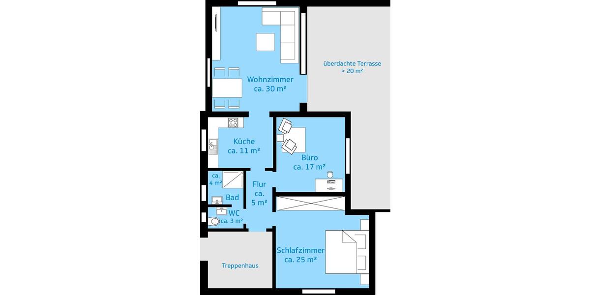 Erdgeschoßwohnung Rietberg - 3 Zimmer, 100 m&sup2;, 870&euro; | Angebot:23780981