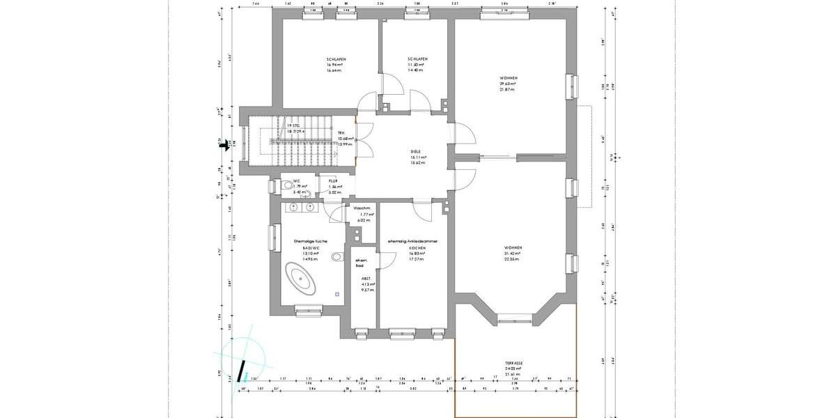 Erdgeschoßwohnung Hannover Buchholz-Kleefeld - 4 Zimmer, 164 m&sup2;, 1.980&euro; | Angebot:24313600