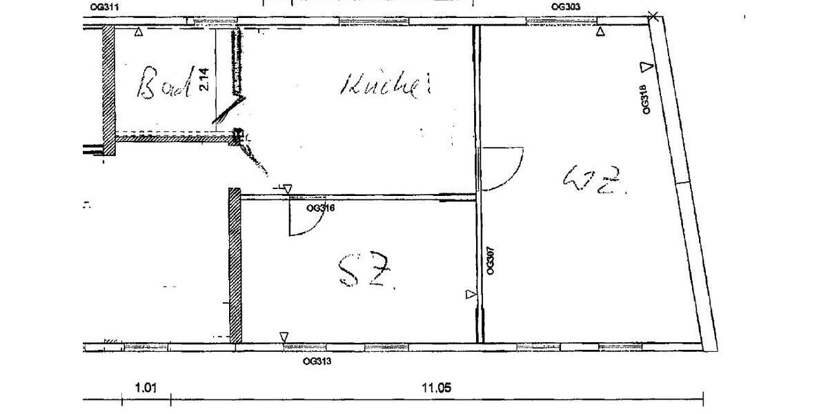 Dachgeschoßwohnung Großschirma - 2 Zimmer, 49 m&sup2;, 295&euro; | Angebot:26334773
