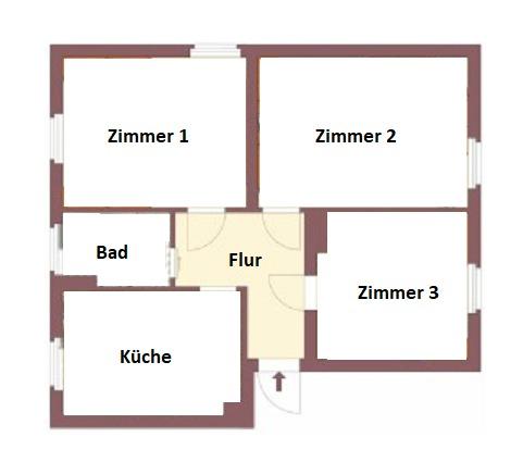 Etagenwohnung Arnsdorf - 3 Zimmer, 67 m&sup2;, 552&euro; | Angebot:25782398