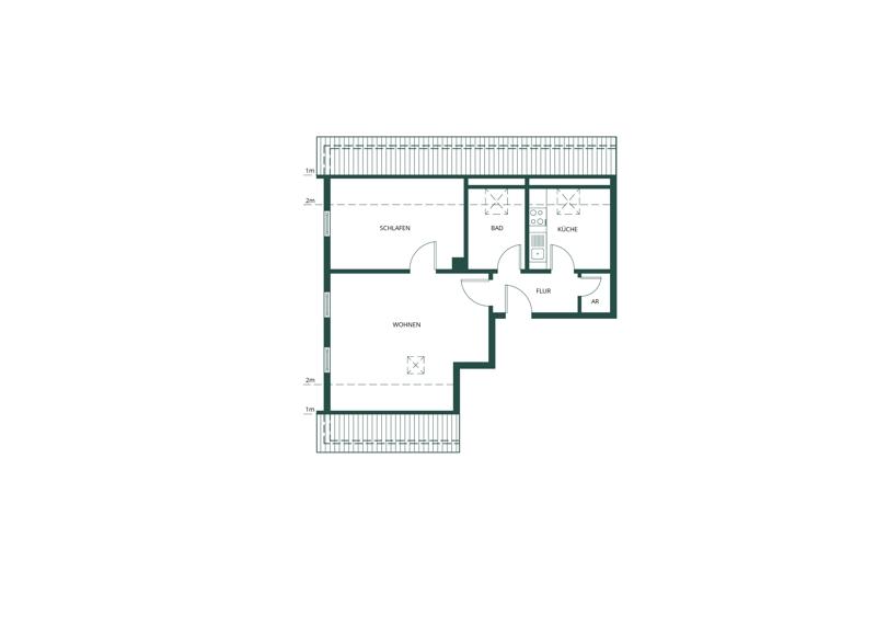 Wohnen auf Zeit Lüneburg Ebensberg - 2 Zimmer, 60 m&sup2;, 1.300&euro; | Angebot:25477726