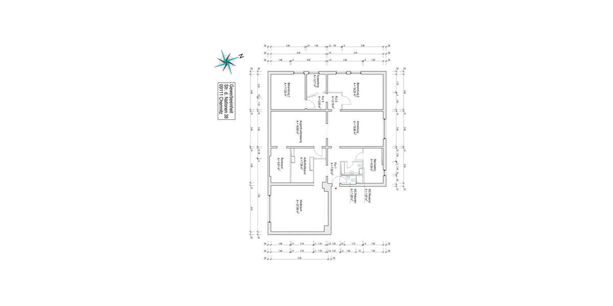 Gewerbeobjekt Chemnitz Zentrum - 8 Zimmer, 138 m&sup2;, 1.375&euro; | Angebot:26695881