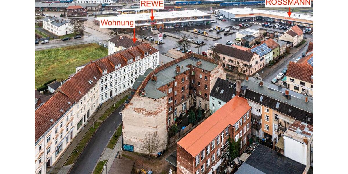 Dachgeschoßwohnung Wittenberge - 2 Zimmer, 65 m&sup2;, 500&euro; | Angebot:25581580