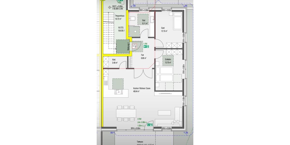 Erdgeschoßwohnung Reken - 3 Zimmer, 100 m&sup2;, 1.300&euro; | Angebot:26612571