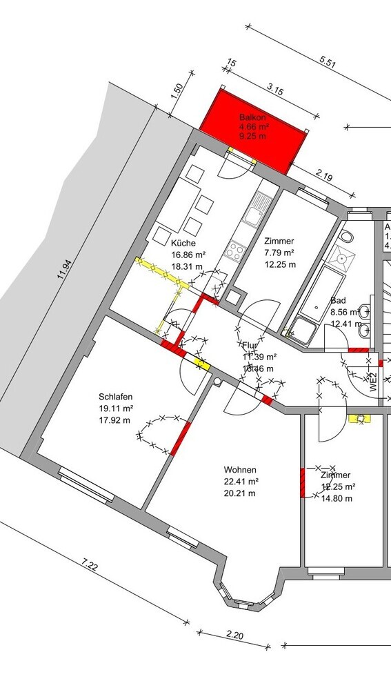 4-Zimmer-Wohnung in Radeberg mit Balkon