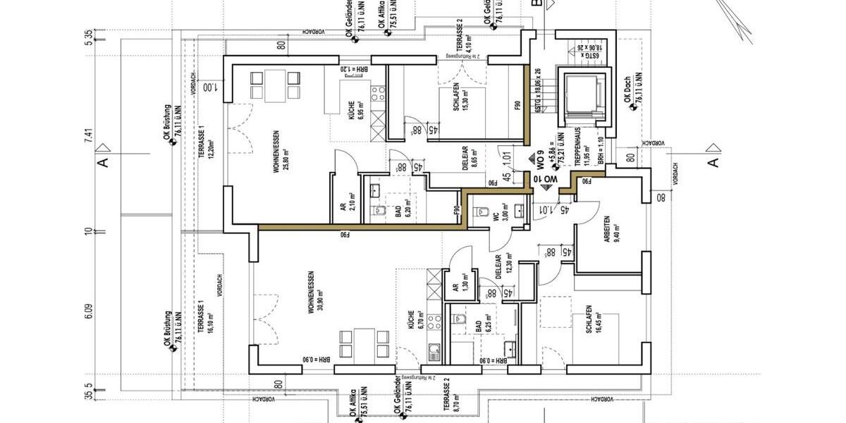 Terrassenwohnung Bergisch Gladbach Paffrath - 2 Zimmer, 73 m&sup2;, 1.100&euro; | Angebot:23633156