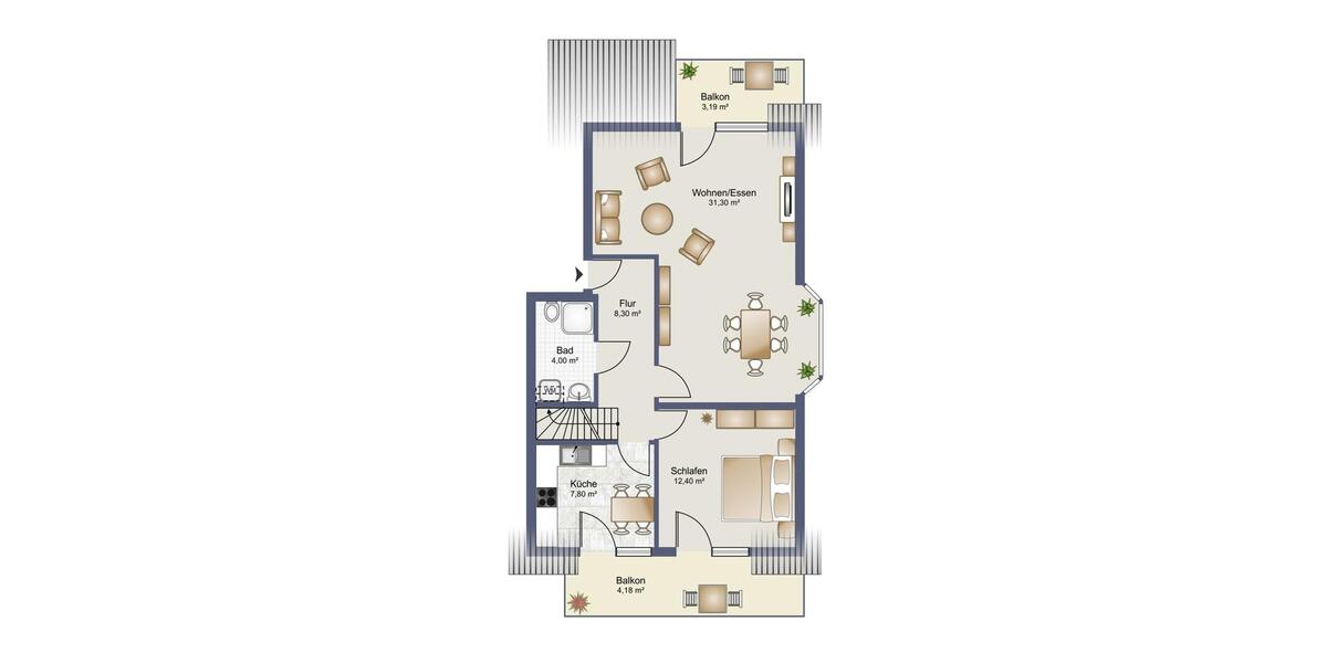Maisonettenwohnung Ratzeburg - 3 Zimmer, 103 m&sup2;, 1.100&euro; | Angebot:26647469