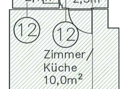 Wohnung zum Mieten in Frankfurt 600 € 14.6 m²