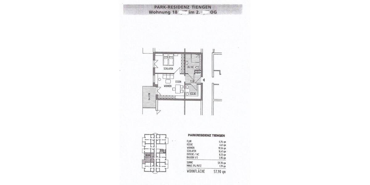 Etagenwohnung Waldshut-Tiengen Tiengen - 2 Zimmer, 57 m&sup2;, 690&euro; | Angebot:26064433